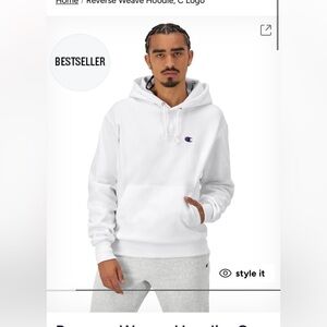 Champion Reverse Weave Sweatshirt White NWT